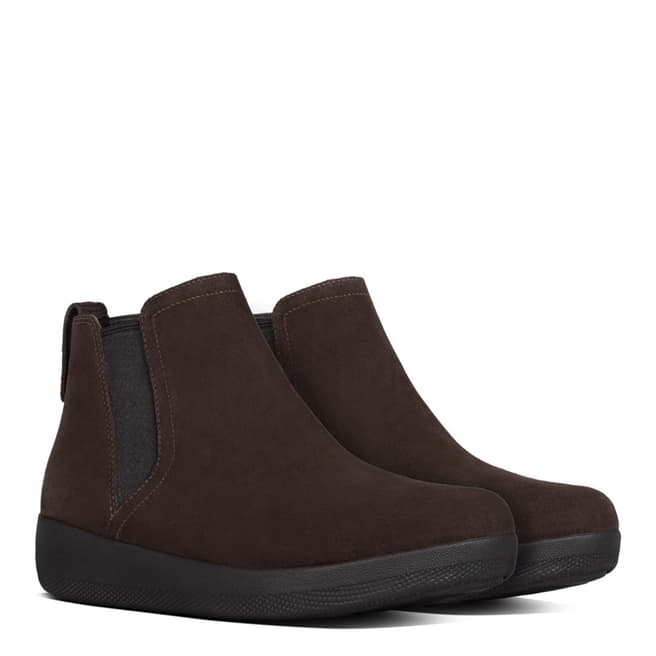 FitFlop Chocolate Brown Superchelsea Suede Chelsea Boots 
