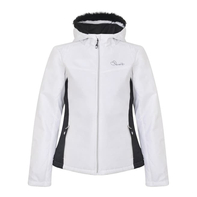 Dare2B White Create Faux Fur Trim Jacket