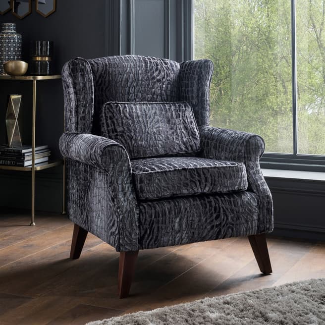 The Great Chair Company Wroxton Accent Chair Gator Steel Dark Legs
