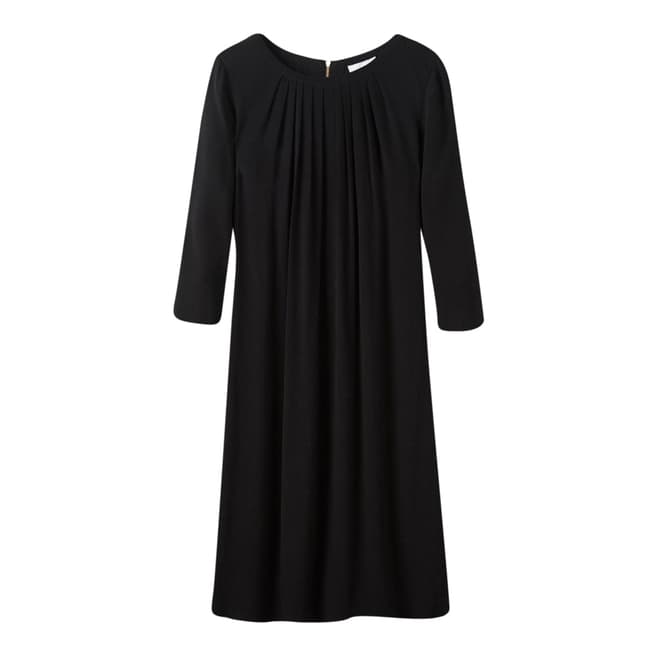 Pure Collection Black Pleat Detail Dress