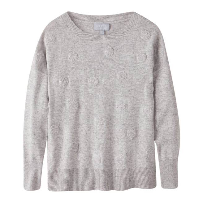 Pure Collection Heather Dove Cotton/Wool/Cashmere Jumper