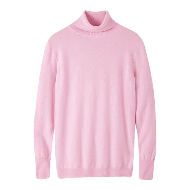 Pure Collection Pink Polo Boyfriend Cashmere Jumper