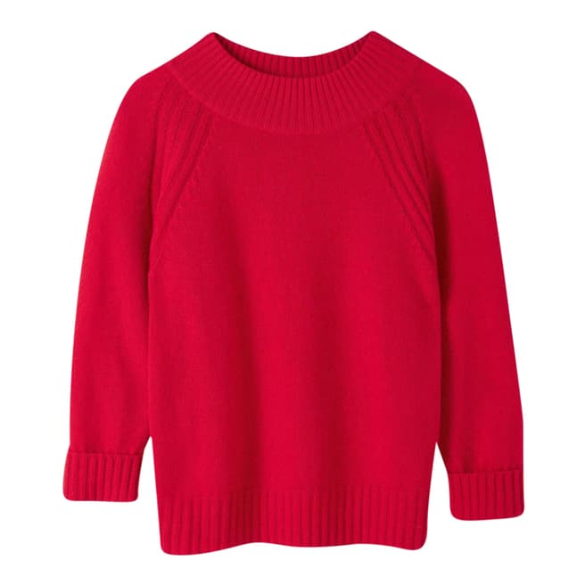Pure Collection Red Lofty Cashmere Jumper
