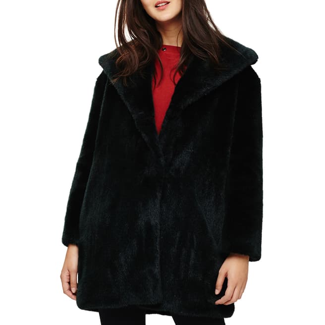 Phase Eight Green Beckie Faux Fur Coat