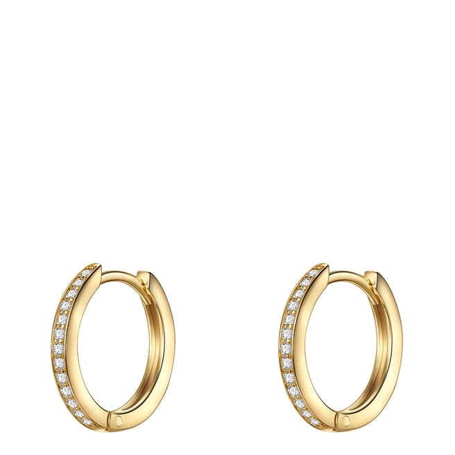 Carat 1934 Gold Crystal Hoop Earrings