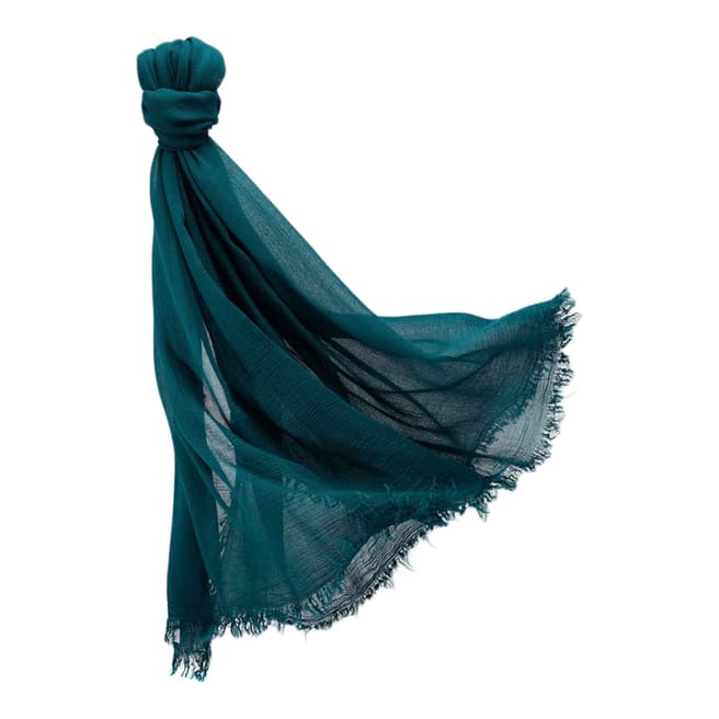 Pure Collection Pine Green Ultra Soft Gauzy Scarf