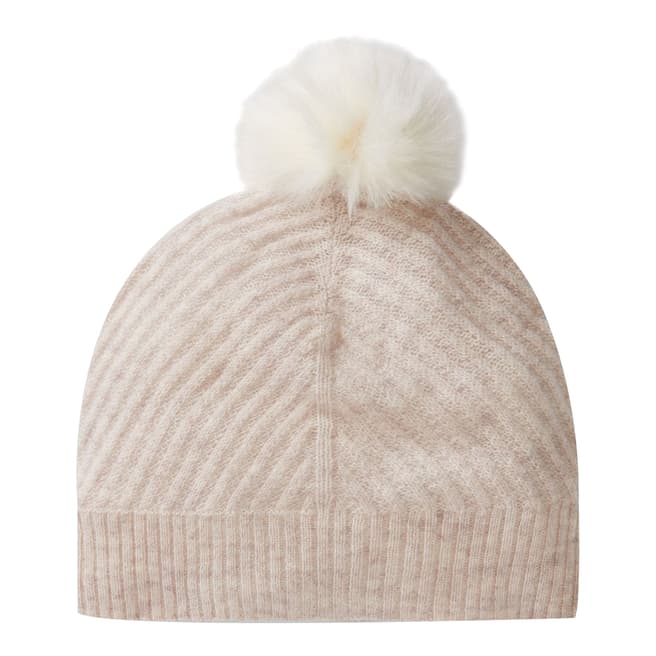 Pure Collection Marble Cashmere Ribbed Hat