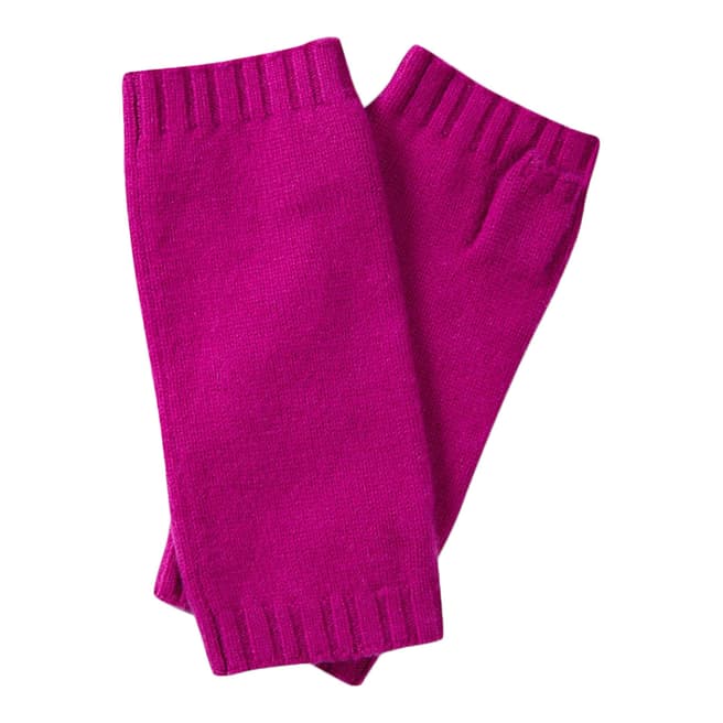 Pure Collection Bright Magenta Cashmere Mitts