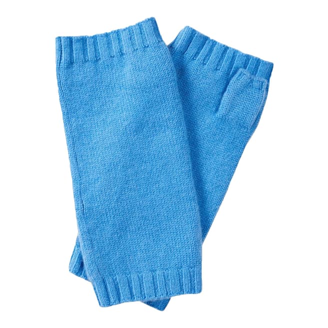 Pure Collection Blue Cashmere Mitts