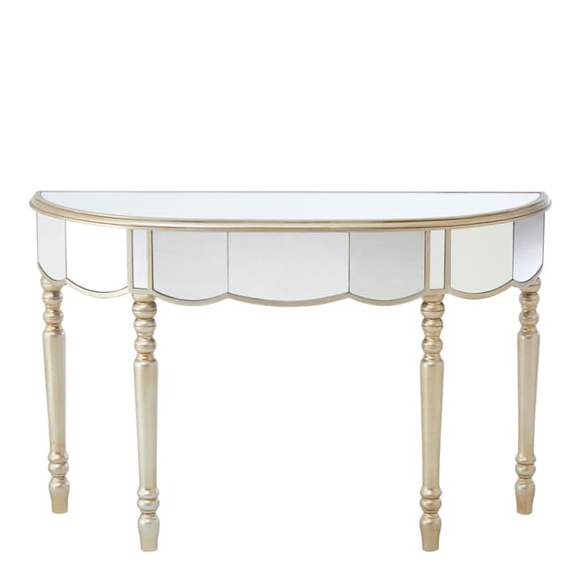 Fifty Five South Tiffany Console Table, MDF/Mirrored Finish
