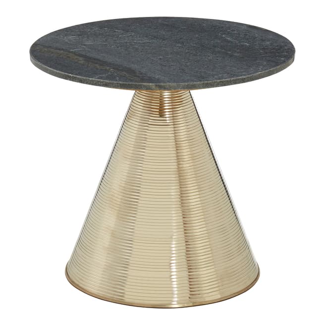 Fifty Five South Martini Table, Grey Marble Top, Silver Finish Base