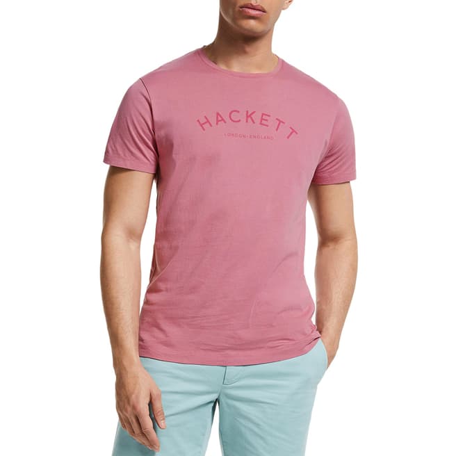 Hackett London Pink Classic Logo Cotton T-Shirt