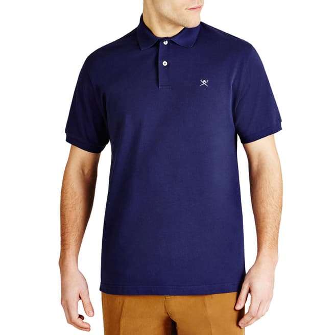 Hackett London Blue Tailored Logo Polo Shirt