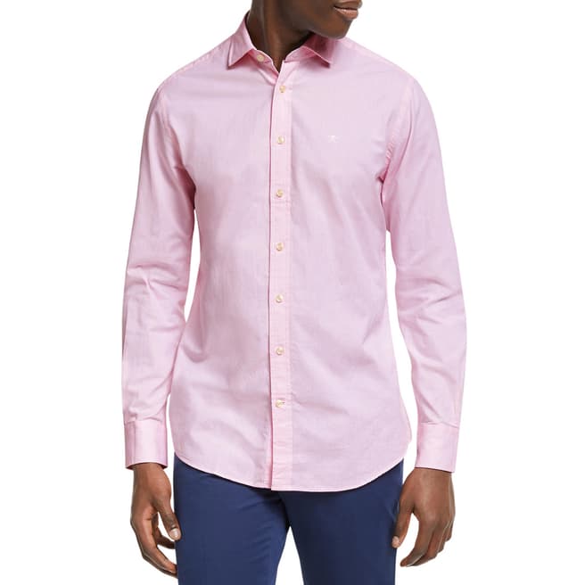 Hackett London Pink Washed Oxford Shirt
