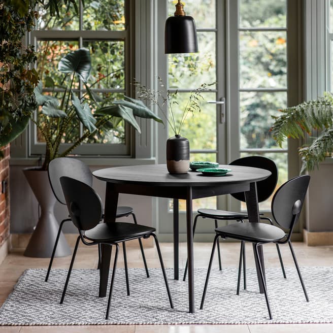 Gallery Living Felix Round Dining Table Black