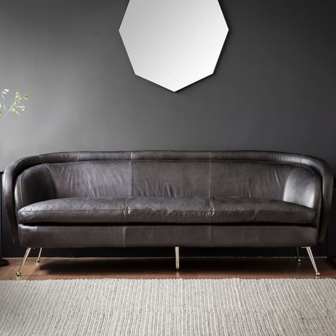 Gallery Living Allerdale Sofa, Black Leather