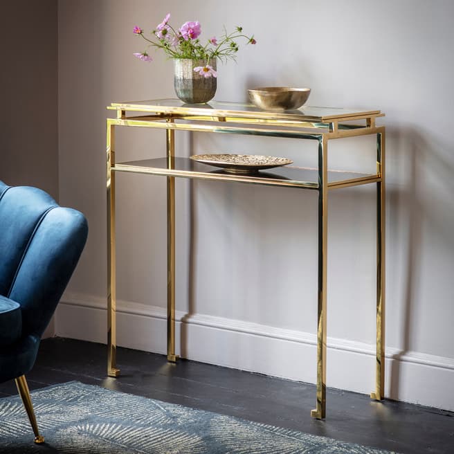 Gallery Living Cosenza Console/Desk Table, Gold