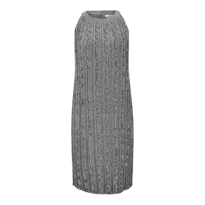 Reiss Silver Ethol Knit Dress