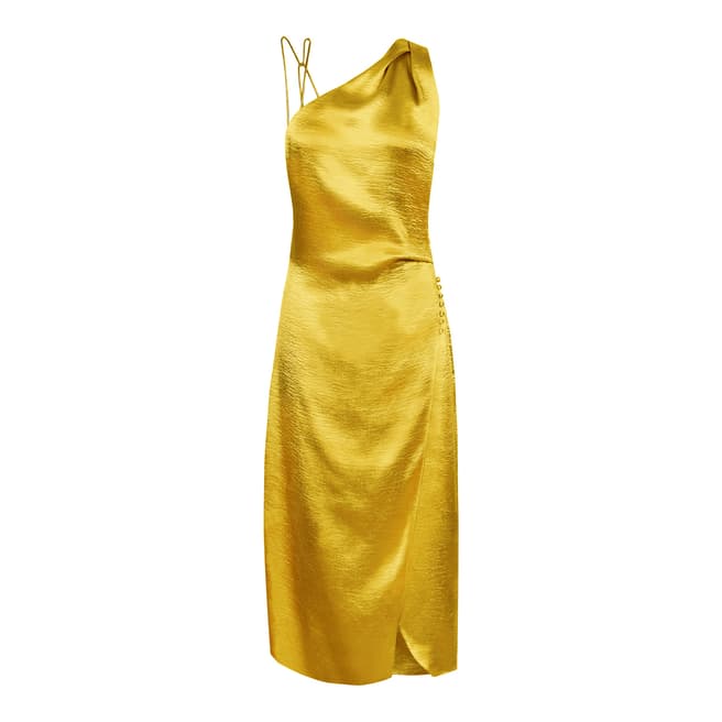 Reiss Gold Positano Strappy Dress