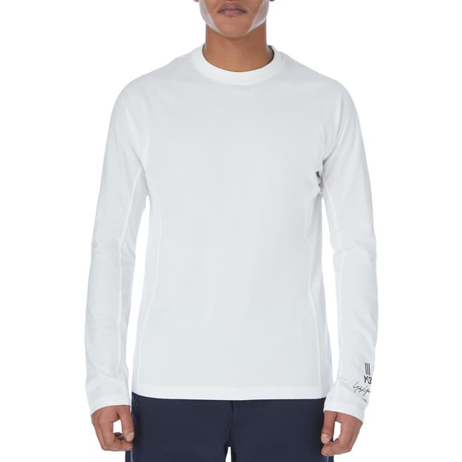 adidas Y-3 Core White New Classic Long Sleeve Tee