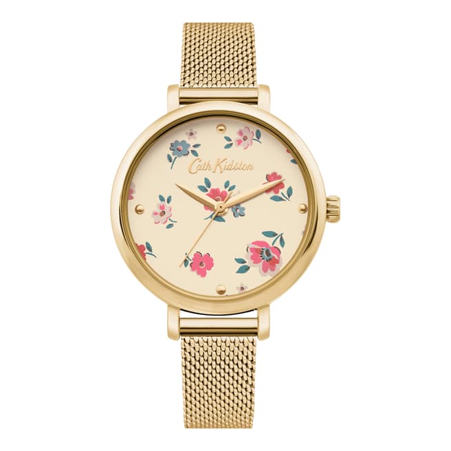 Cath Kidston Gold Stainless Steel Mesh Watch