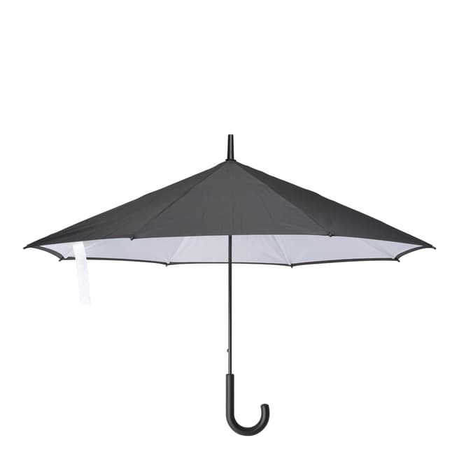 Le Monde du Parapluie Black / White Reversible Double Canopy Umbrella