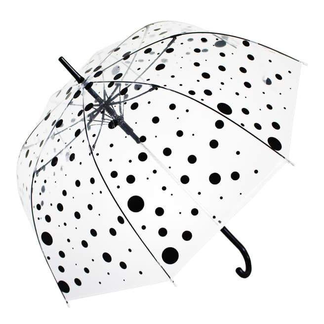 Blooms of London Transparent Black Dot Umbrella