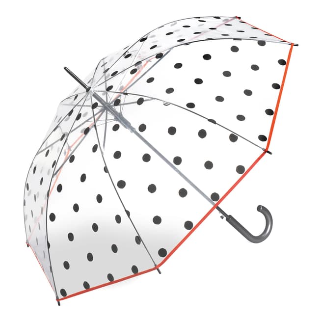 Essentials by Happy Rain Transparent Dots Birdcage Umbrella