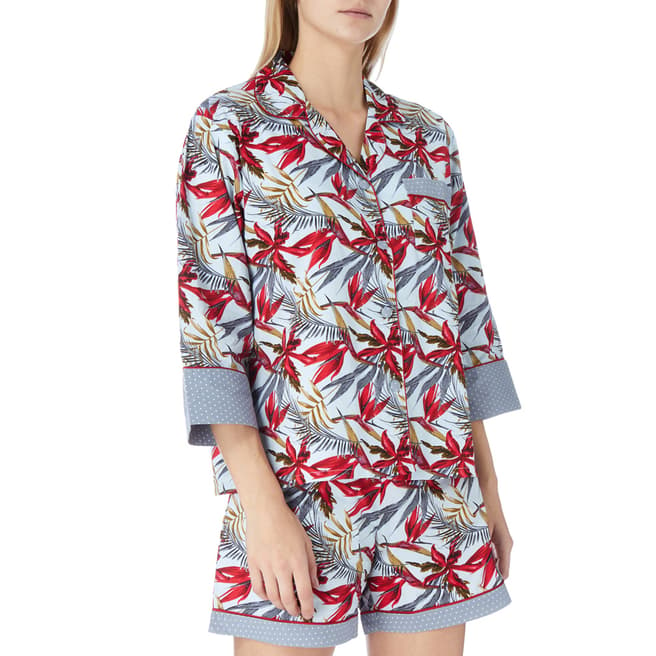 Cottonreal Multi Birds Of Paradise Cotton Shorties Pyjamas