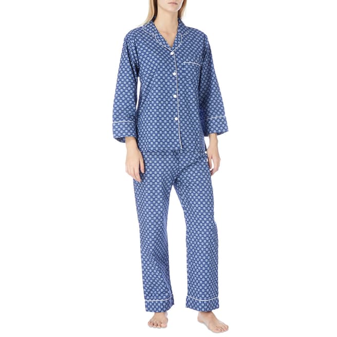 Cottonreal Blue Rome Mini Tile Cotton Classic Pyjamas