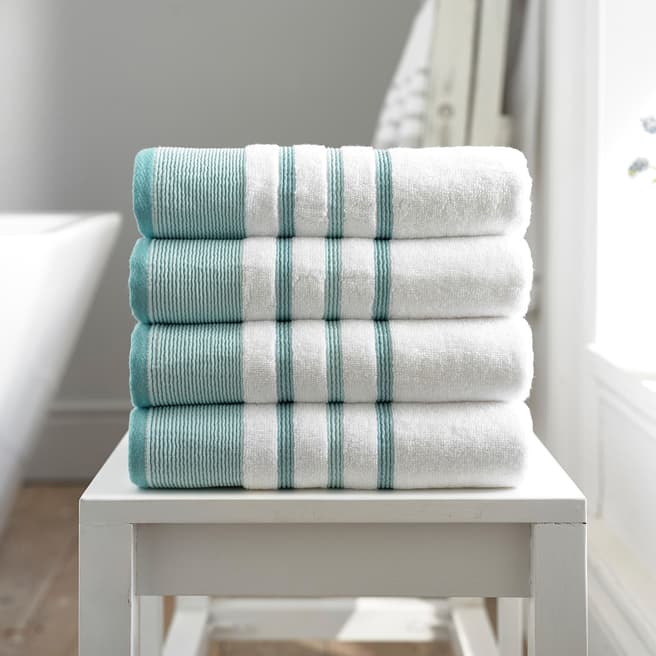 Deyongs Parma Pair of Hand Towels, Aqua