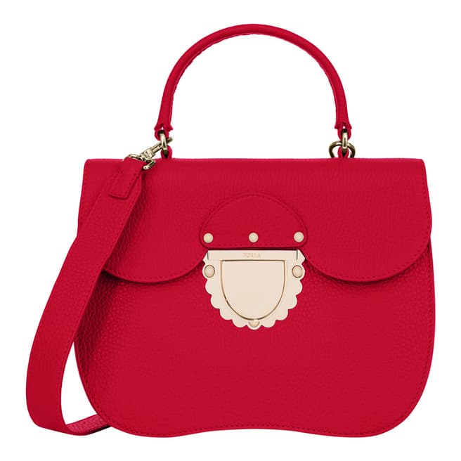 Furla Red Ducale Top Handle Bag