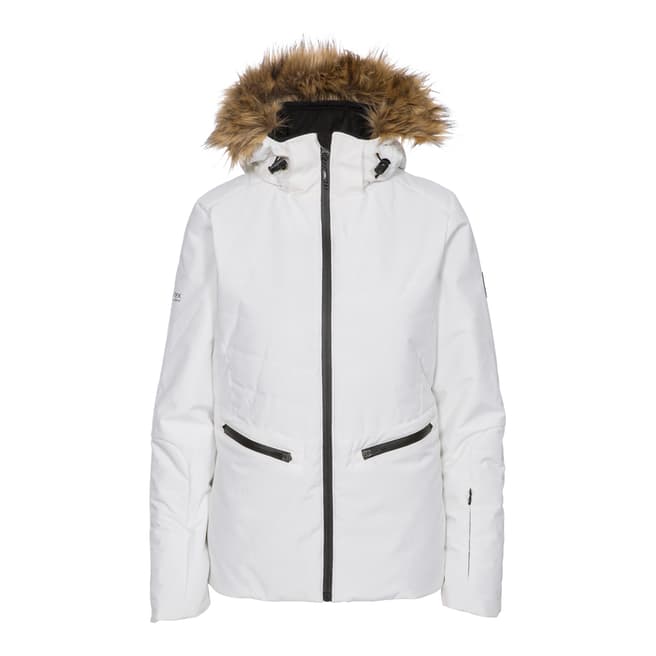 Trespass White Poise Waterproof Ski Jacket