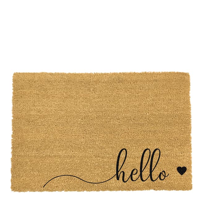 Artsy Doormats Hello Scribble Heart Doormat