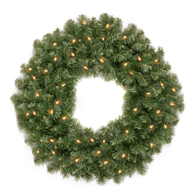The National Tree Company Covington Pine Wreath with Lights