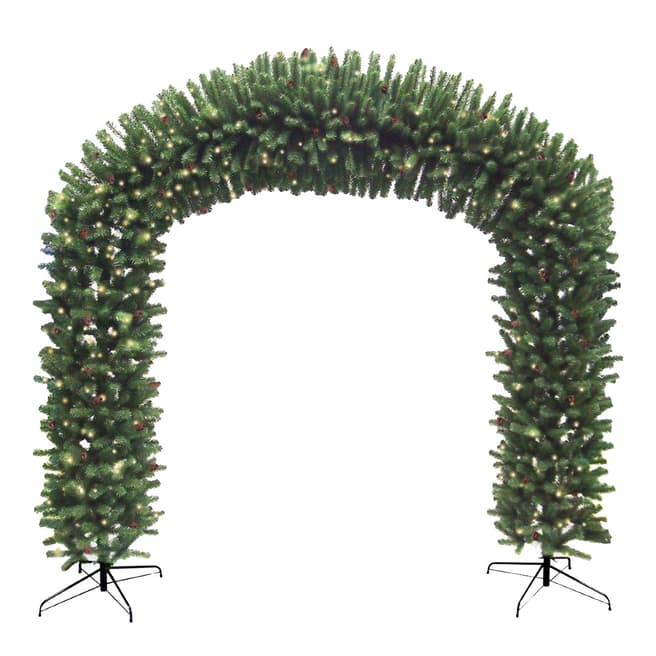 The National Tree Company Promo 8ft Archway with Cones & LED's