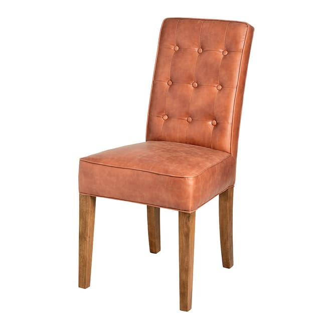 Hill Interiors Tan Faux Leather Dining Chair
