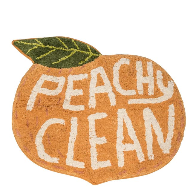 Mr. Fox Orange Peachy Clean Cotton Bath Rug