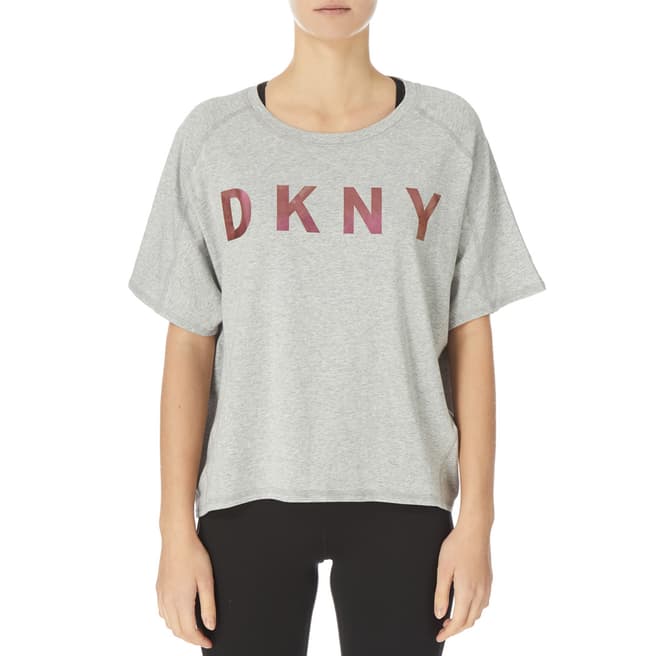 DKNY Grey Sleeveless Oversized T Shirt 