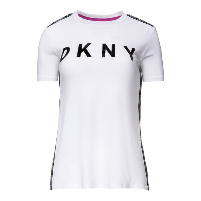 DKNY White Short Sleeve Logo T shirt