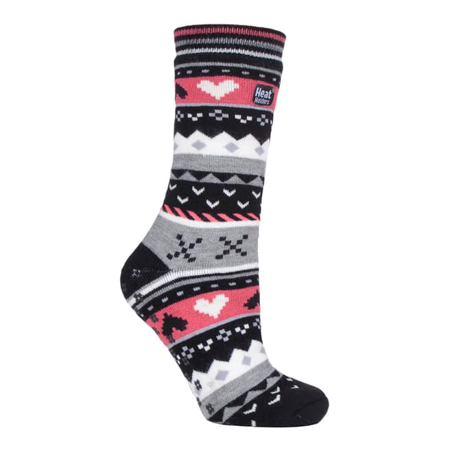 Heat Holders Black/Multi Ladies Soul Warming Socks