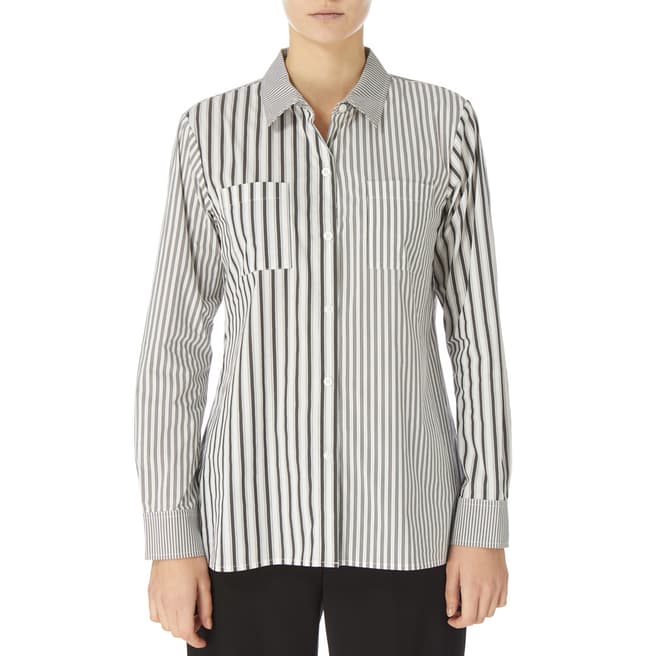 DKNY Black/White Buttoned Through Shirt 