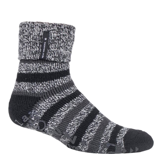 Heat Holders Grey/Black 1 Pair Mens Whittaker 'Chill' Lounge Socks