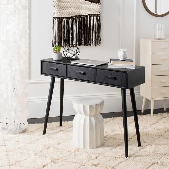 Safavieh Todd 3 Drawer Console Table, Black
