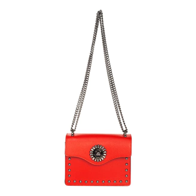 Giulia Massari Red Leather Crossbody Bag