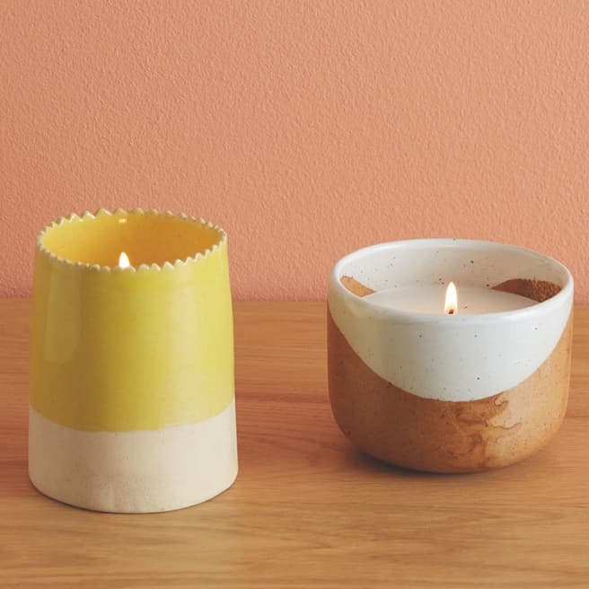 Habitat Yellow Kholsa Ceramic Candle