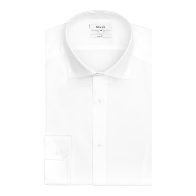 Reiss White Control Slim Shirt