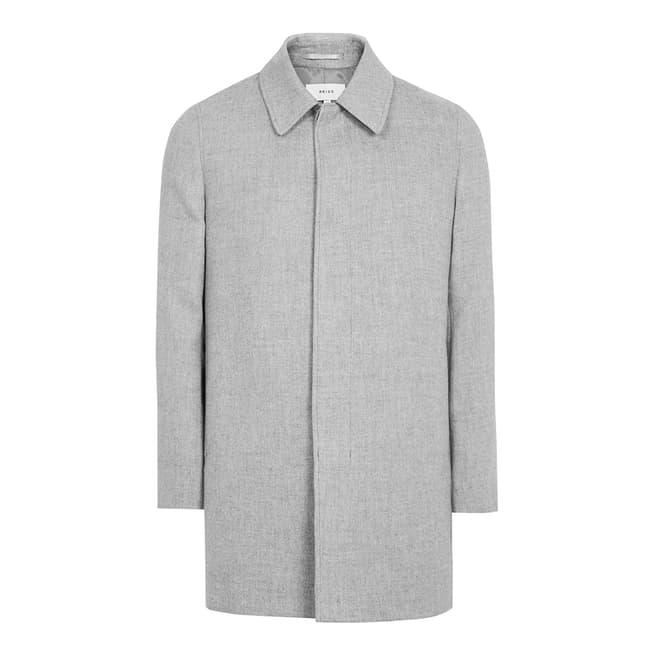 Reiss Grey Lancecroft Wool Overcoat