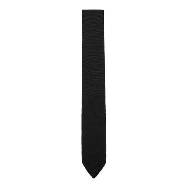 Reiss Black Canter Knit Tie