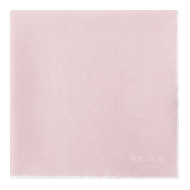 Reiss Pink Horner Silk Pocket Square 